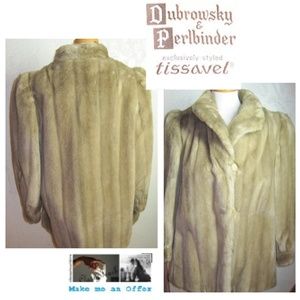 Dubrowsky  Perlbinder Like New Faux Fur Coat Size